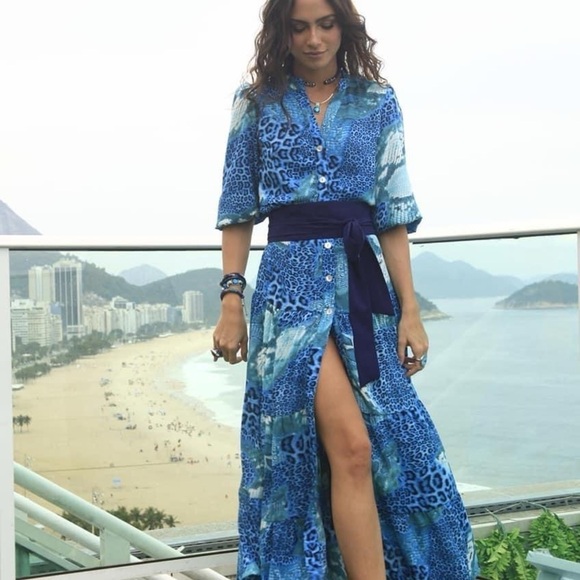 💕 Beautiful Animal Print Boho Maxi Dress - Picture 1 of 7